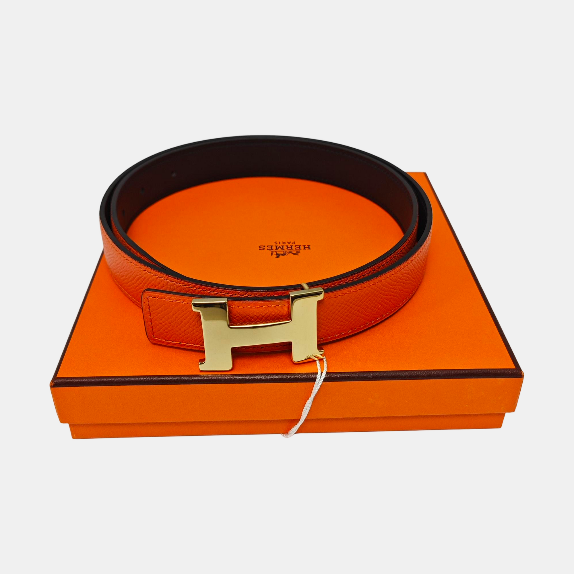 Leather Belt Orange