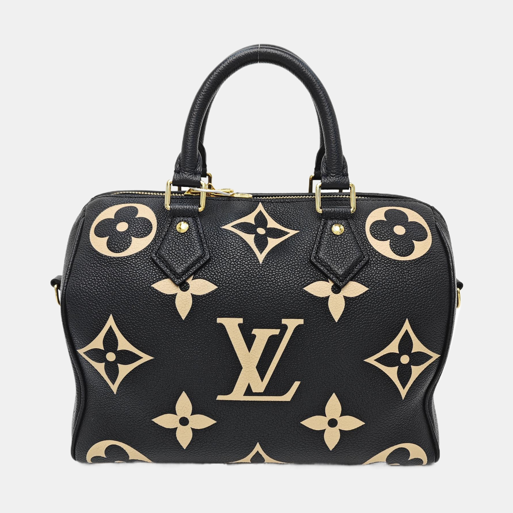 SPEEDY 25 Monogram Calfskin Black