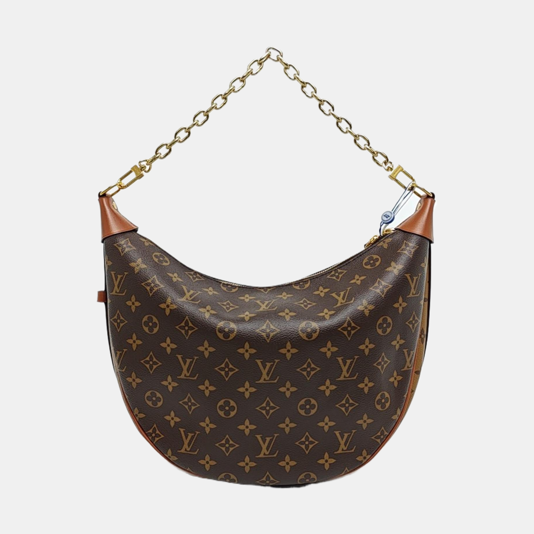 LOOP HOBO Monogram Coated Canvas Brown