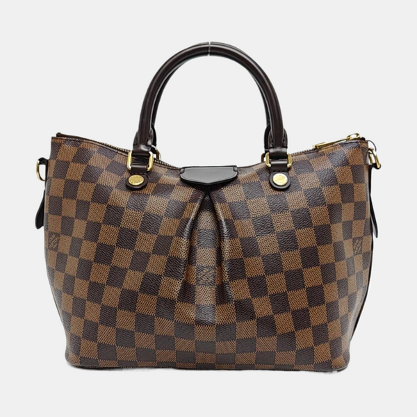 SIENA Damier Ebene Coated Canvas Brown