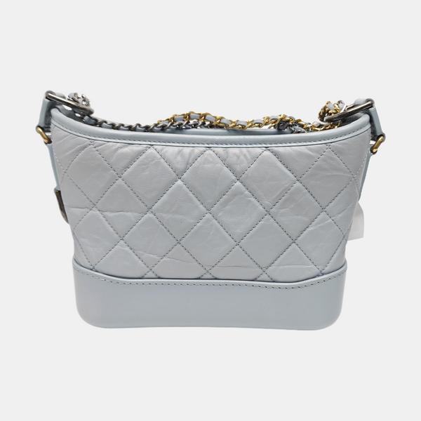 GABRIELLE Small Quilted Vintage Calf Blue