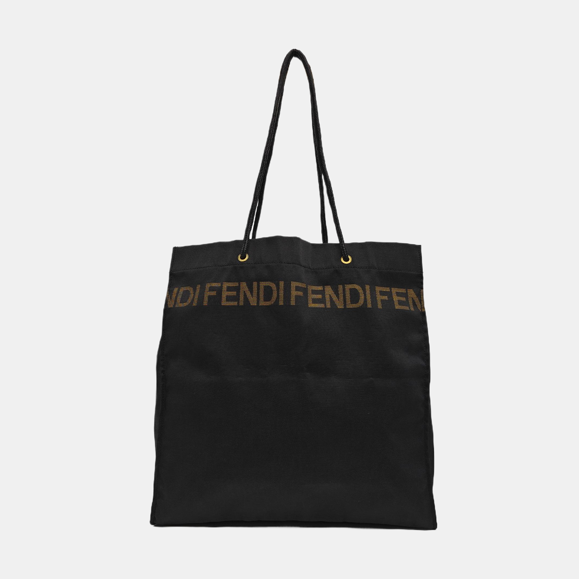 Fabric Shoulder Bag Black