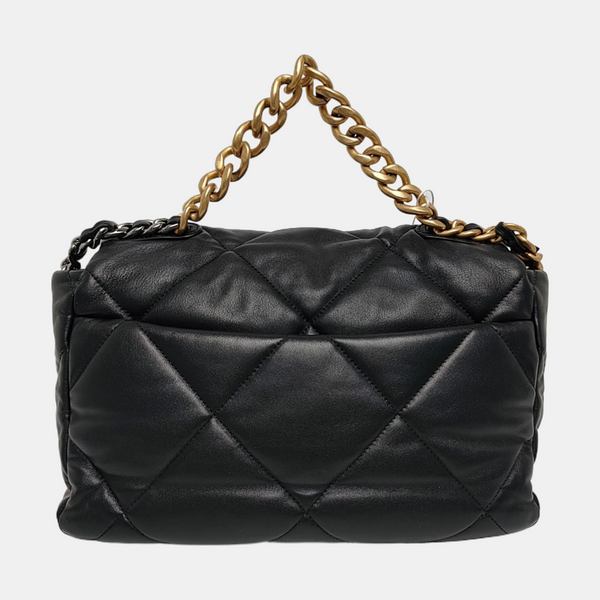 CHANEL 19 Large Quilted Lambskin Black