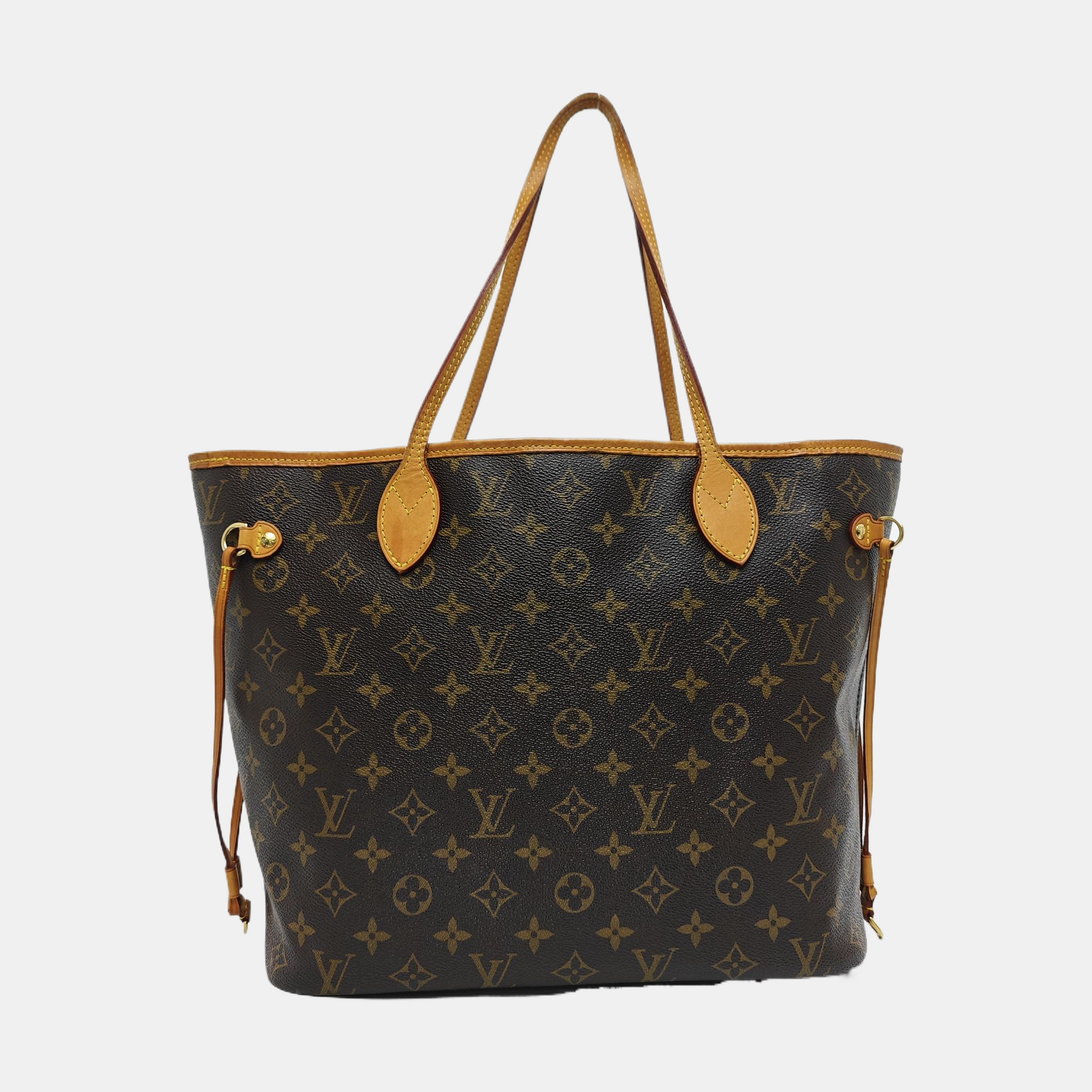 NEVERFULL MM Monogram Coated Canvas Brown