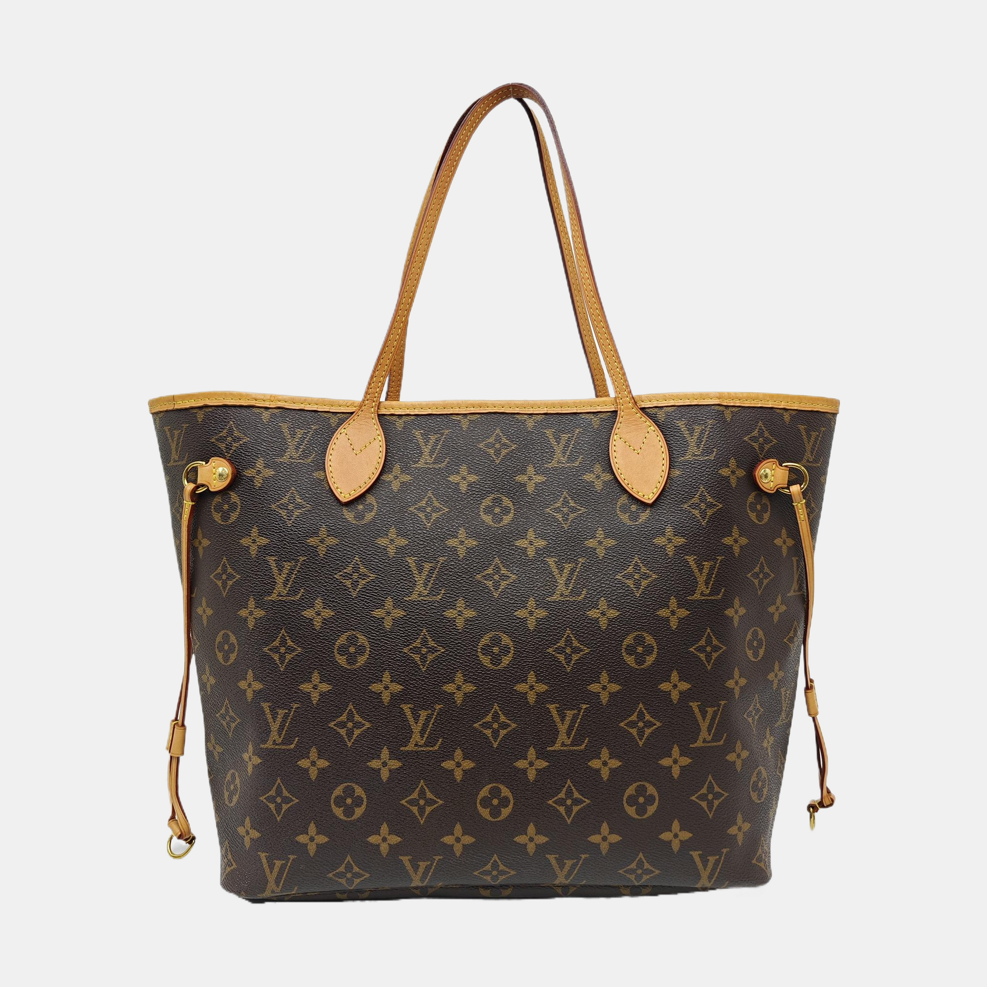 NEVERFULL MM Monogram Coated Canvas Brown