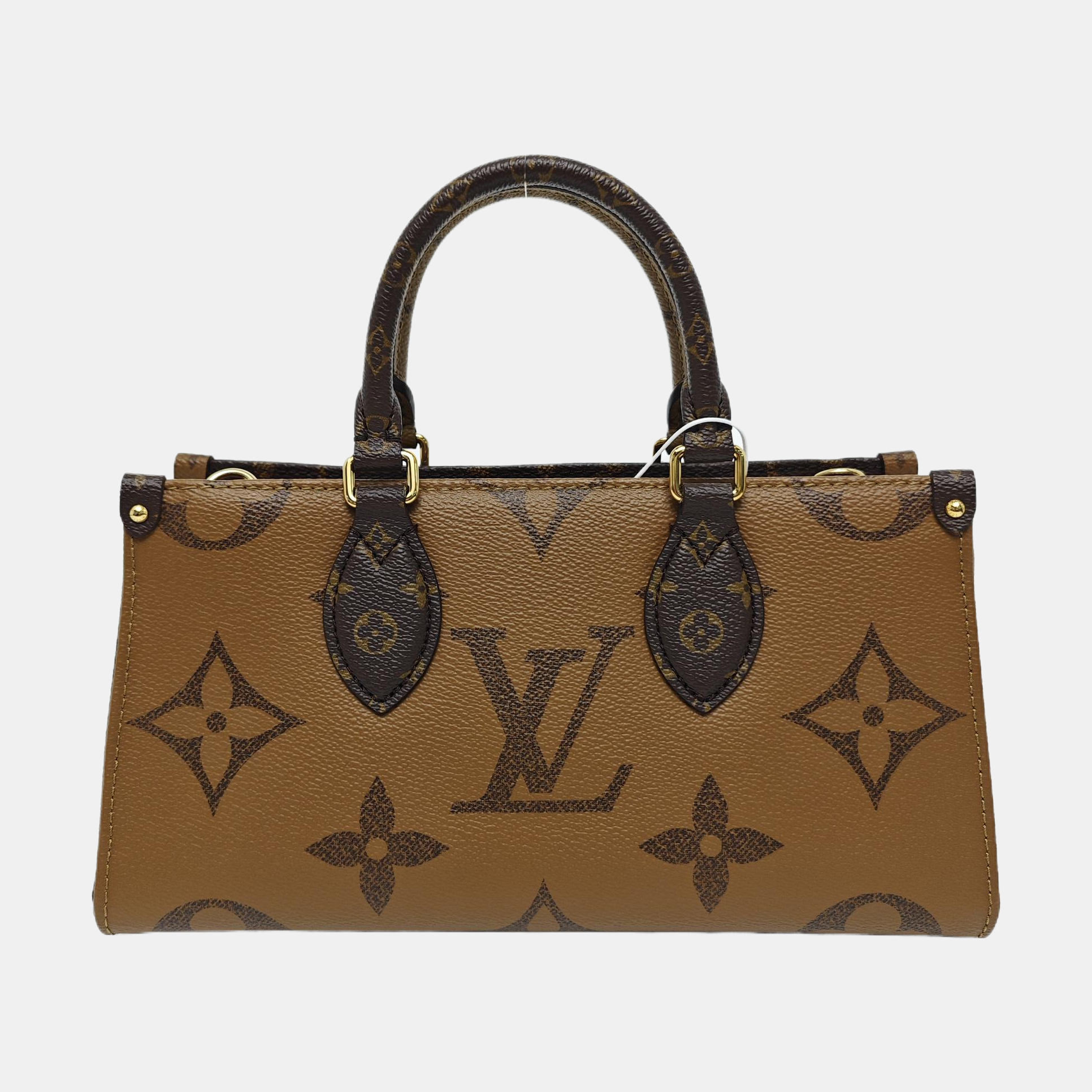 ONTHEGO EAST WEST PM Monogram Coated Canvas Brown