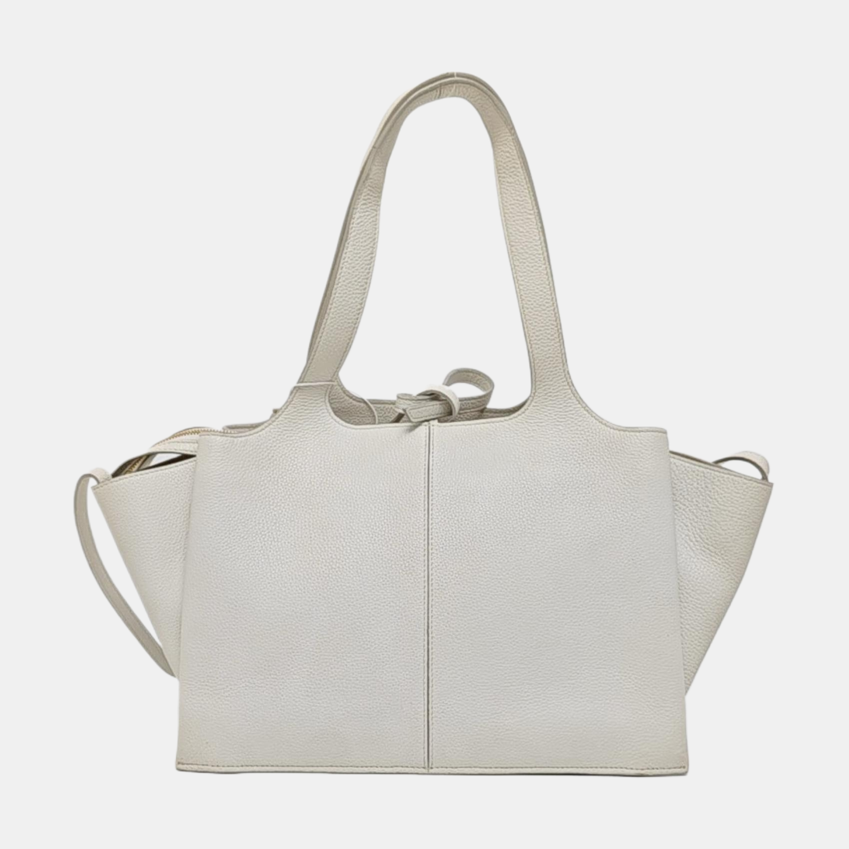 TRI FOLD Calfskin White
