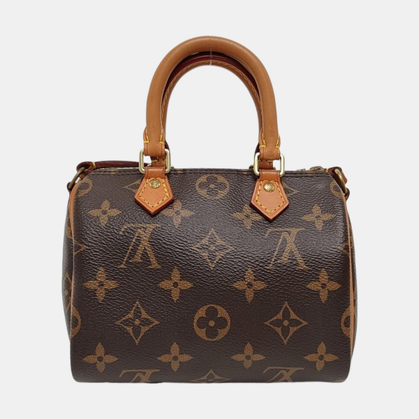 SPEEDY Nano Monogram Coated Canvas Brown