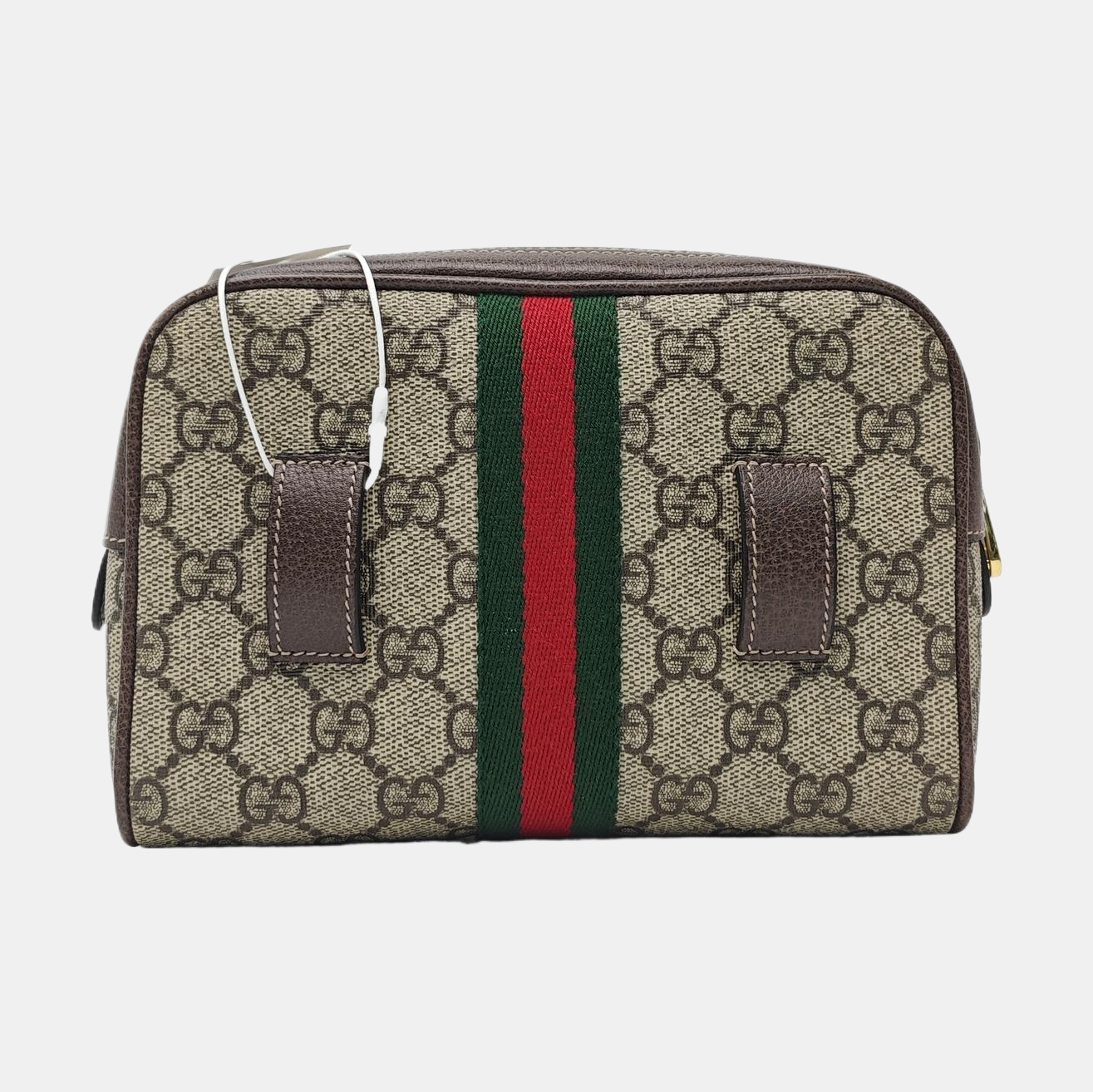 Ophidia Small Monogram Coated Canvas Beige