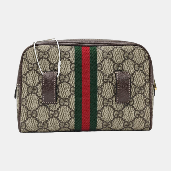 Ophidia Small Monogram Coated Canvas Beige