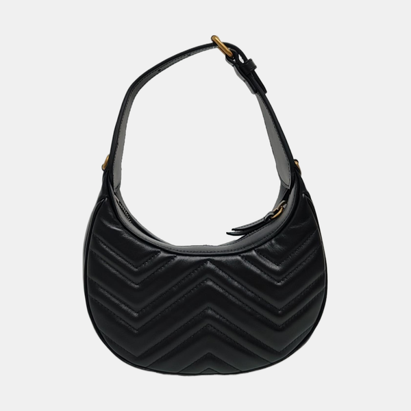GG Marmont Mini Quilted Calfskin Black