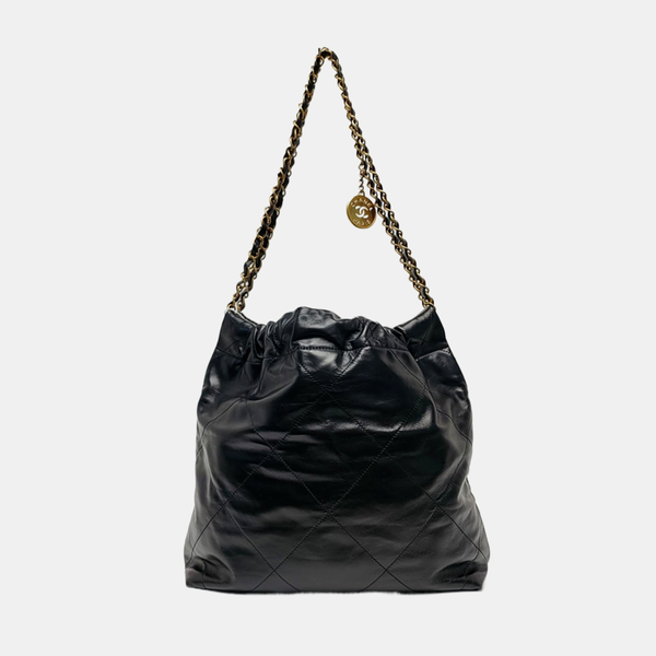 CHANEL 22 Small Quilted Calfskin Black