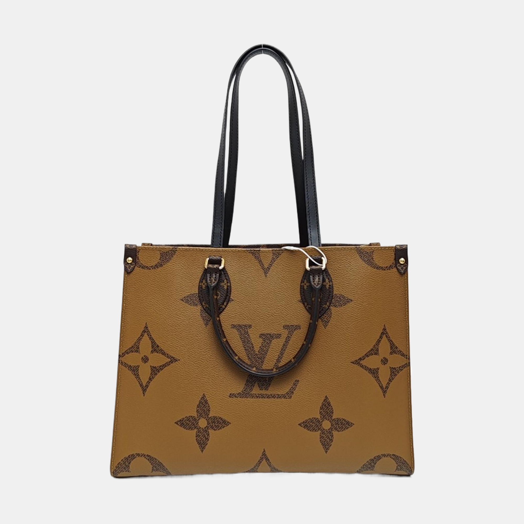 ONTHEGO MM Monogram Coated Canvas Brown