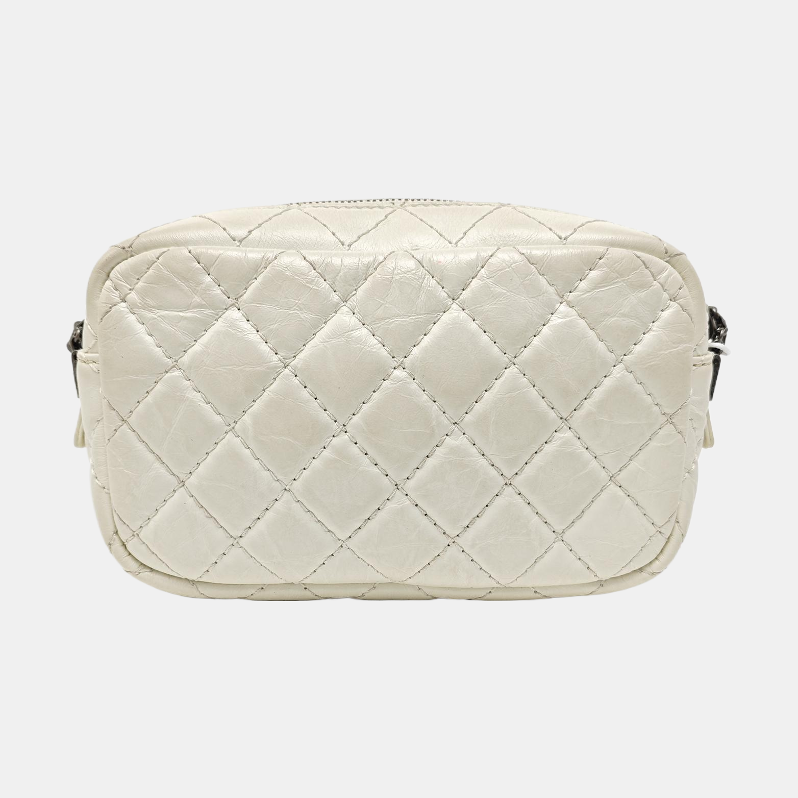 2.55 224 Quilted Calfskin White