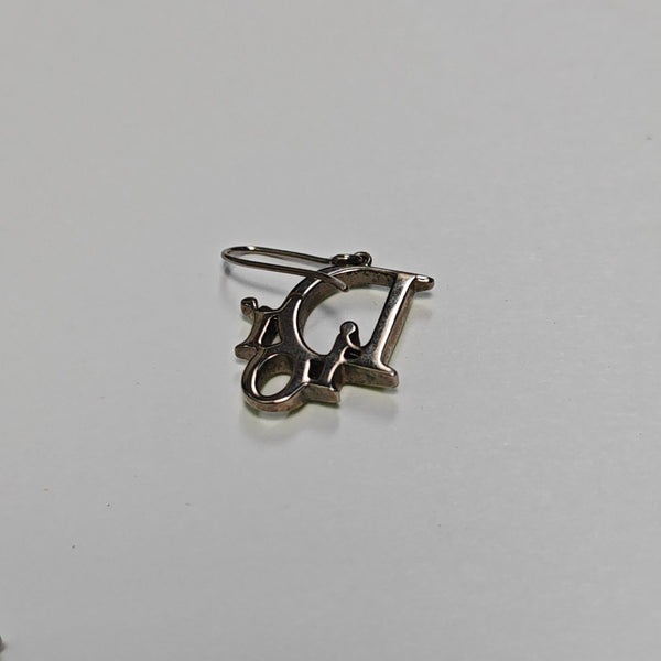 Dior Oblique Metal Green Stud Earrings