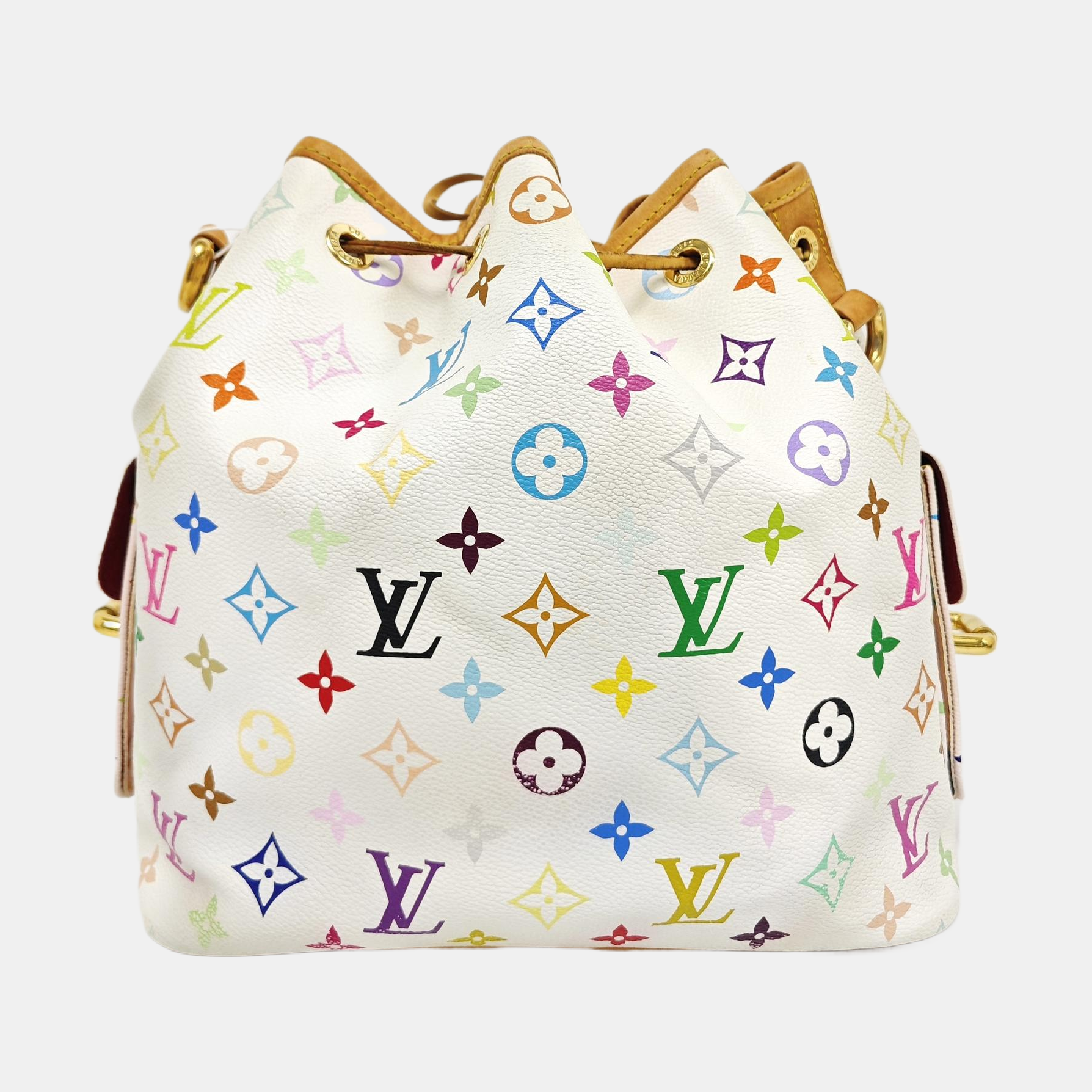 LV × TM NÉONOÉ MM Monogram Coated Canvas White