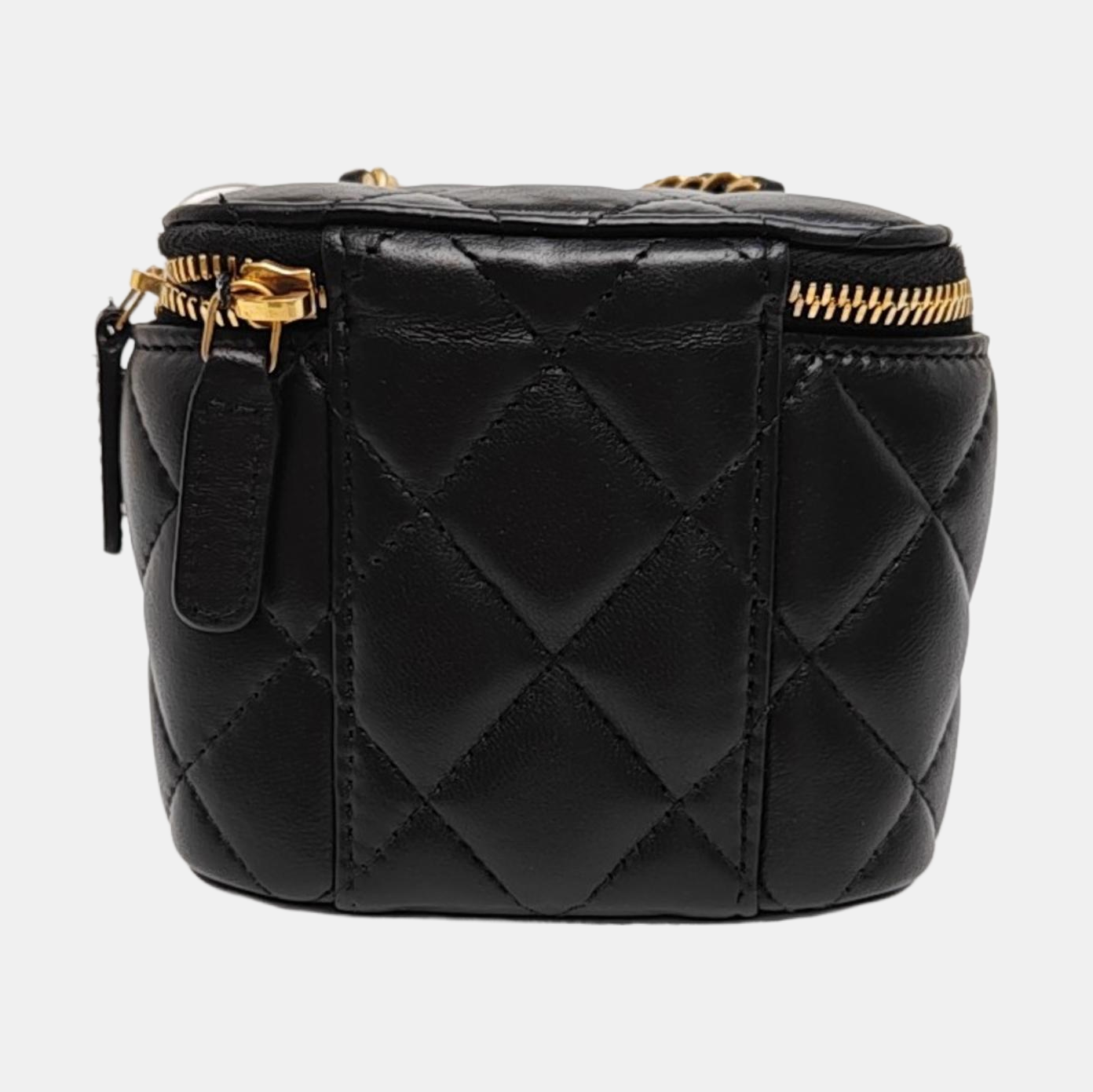 VANITY CASE Mini Quilted Lambskin Black