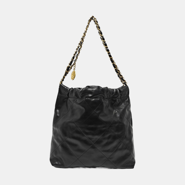 CHANEL 22 Small Quilted Calfskin Black