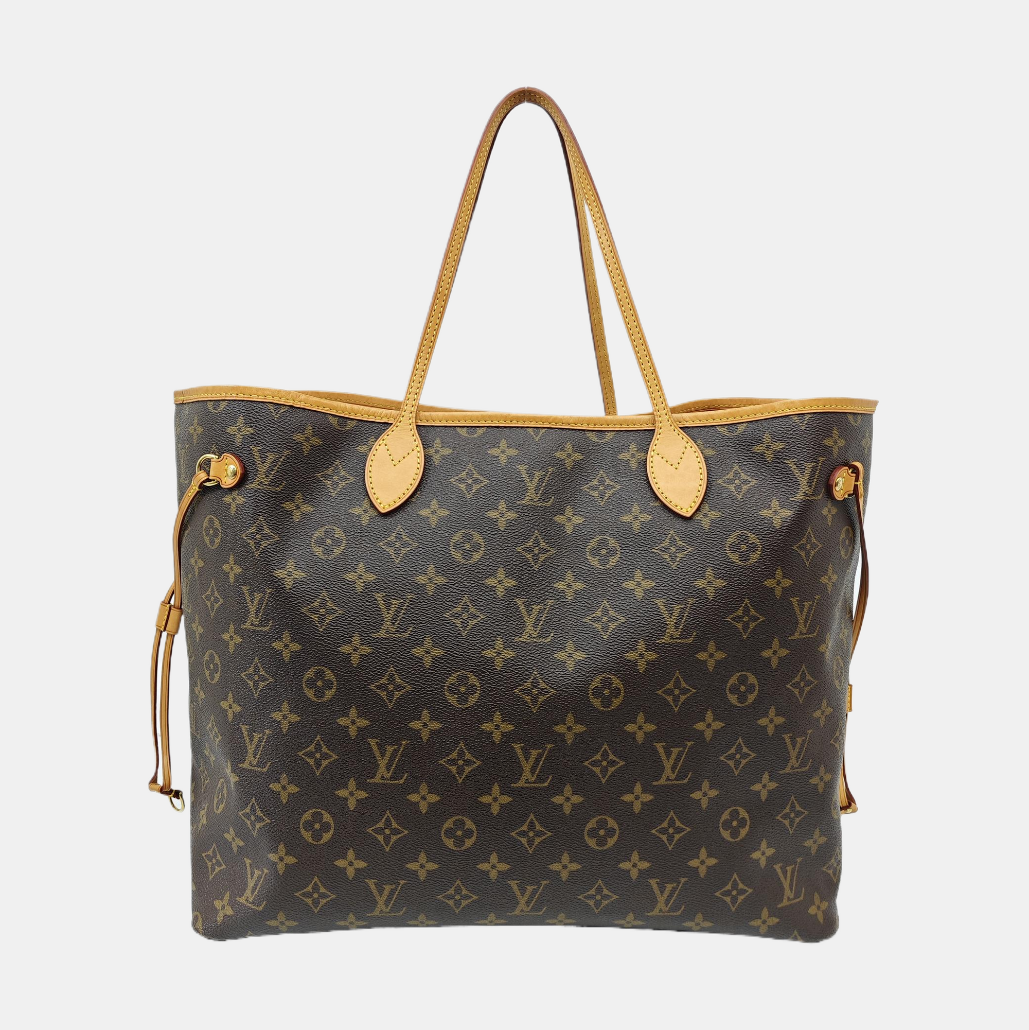 NEVERFULL GM Monogram Coated Canvas Brown