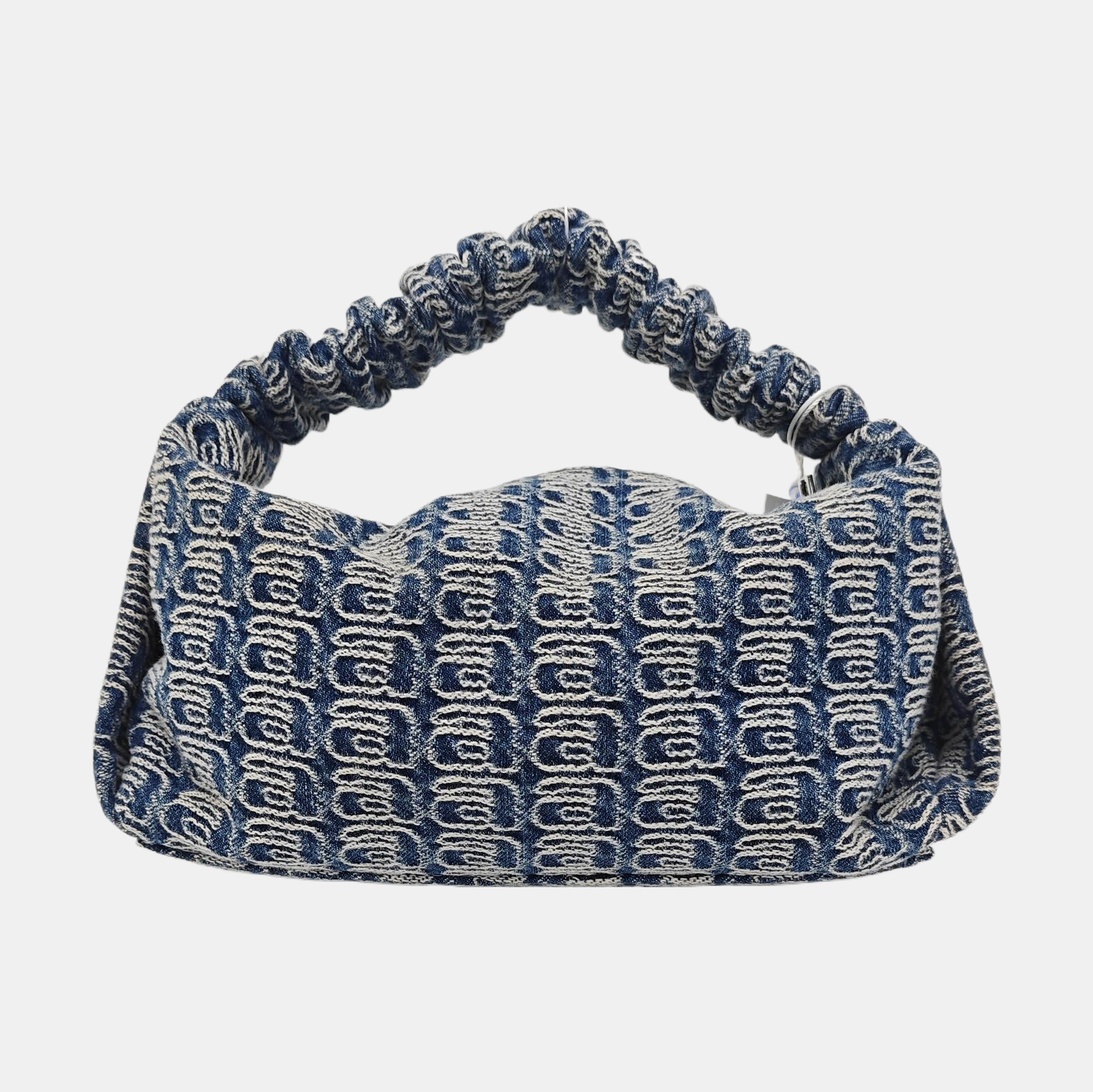 Fabric Top Handle Bag Blue