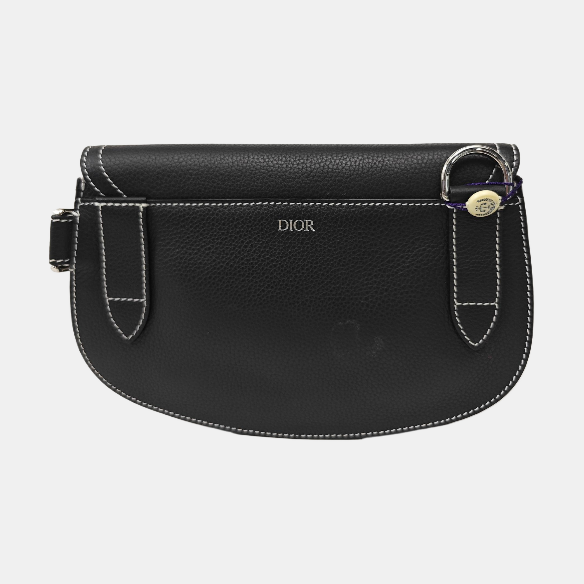 Saddle Medium Calfskin Black
