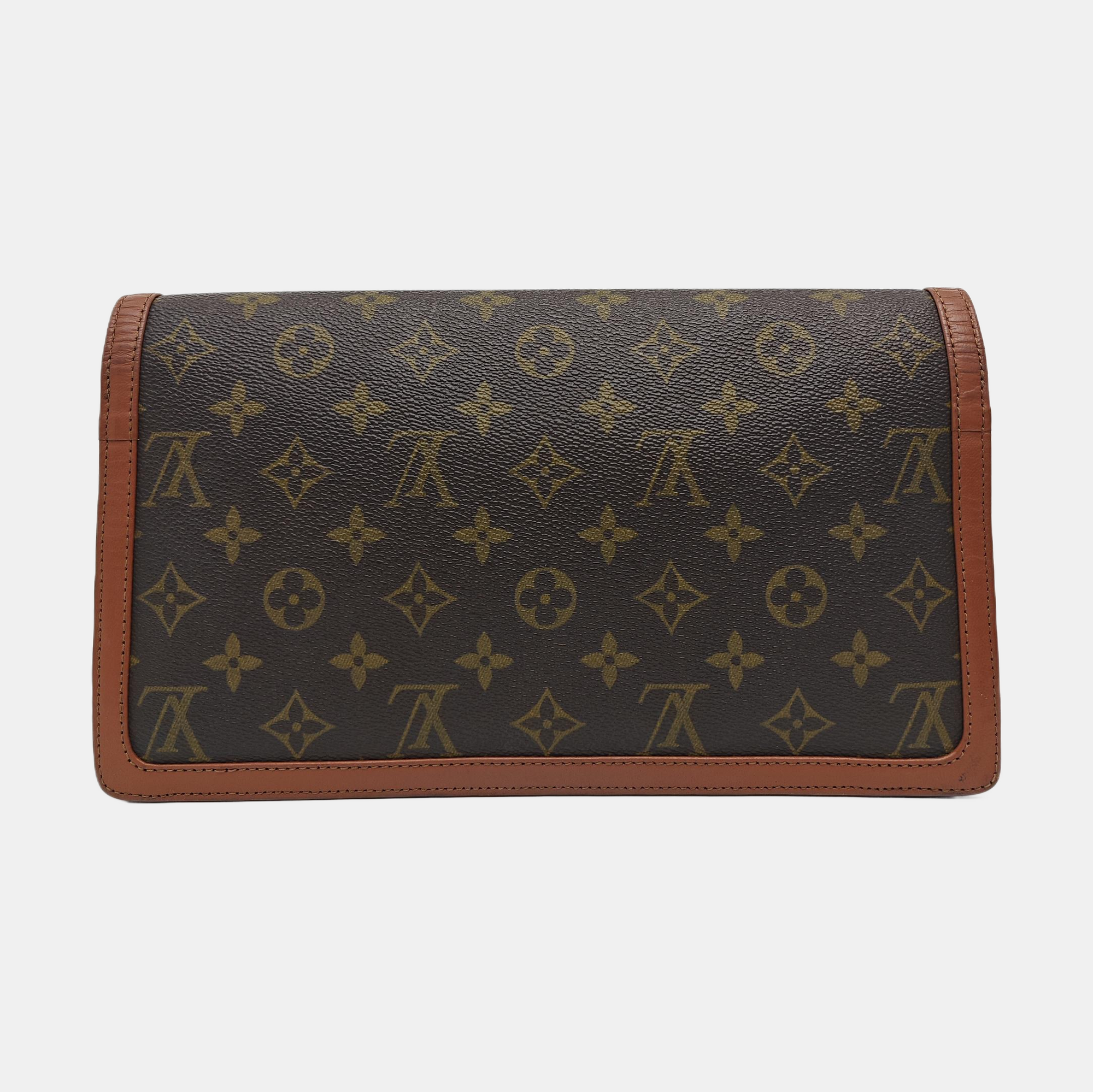 DAME GM Monogram Coated Canvas Brown