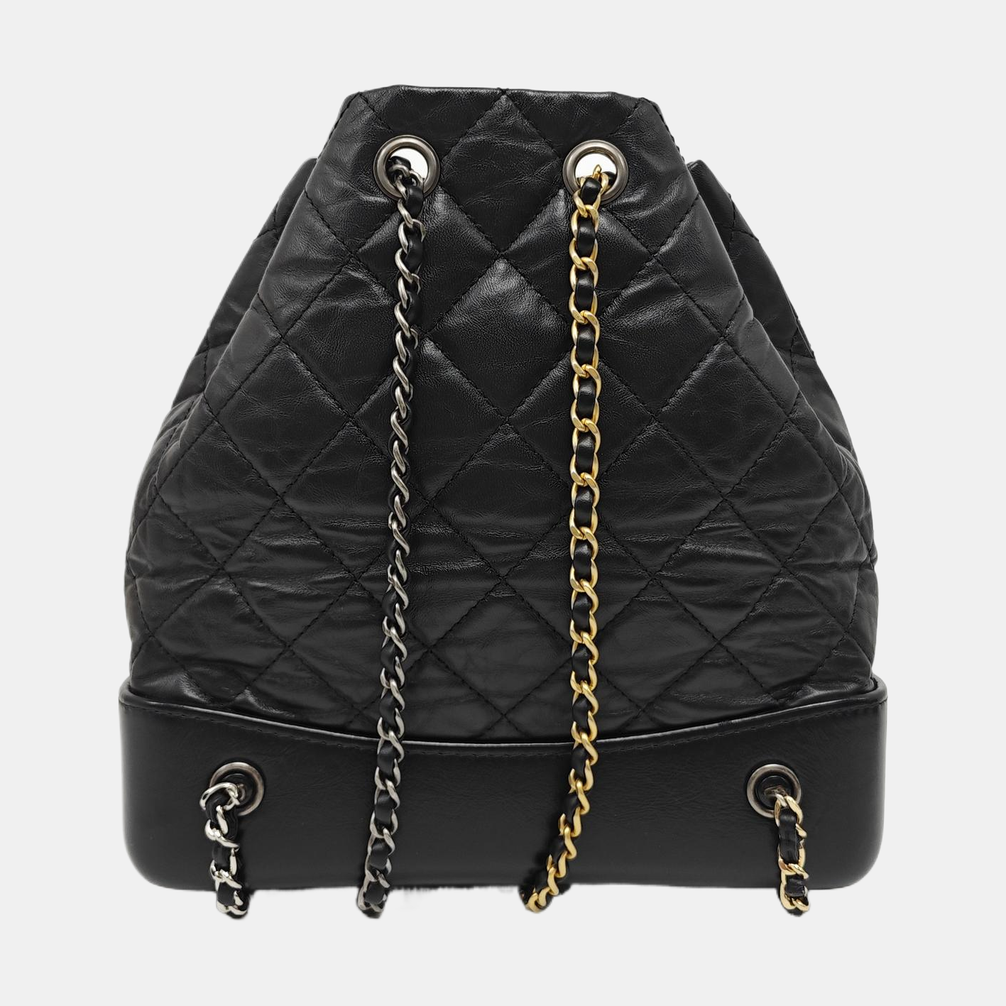 GABRIELLE Small Quilted Calfskin Black