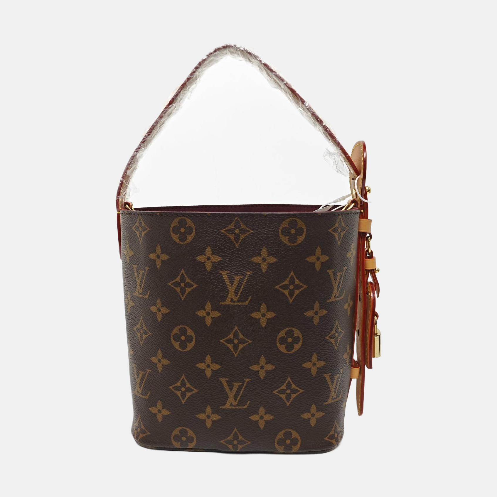 ALL IN BB Monogram Coated Canvas Brown