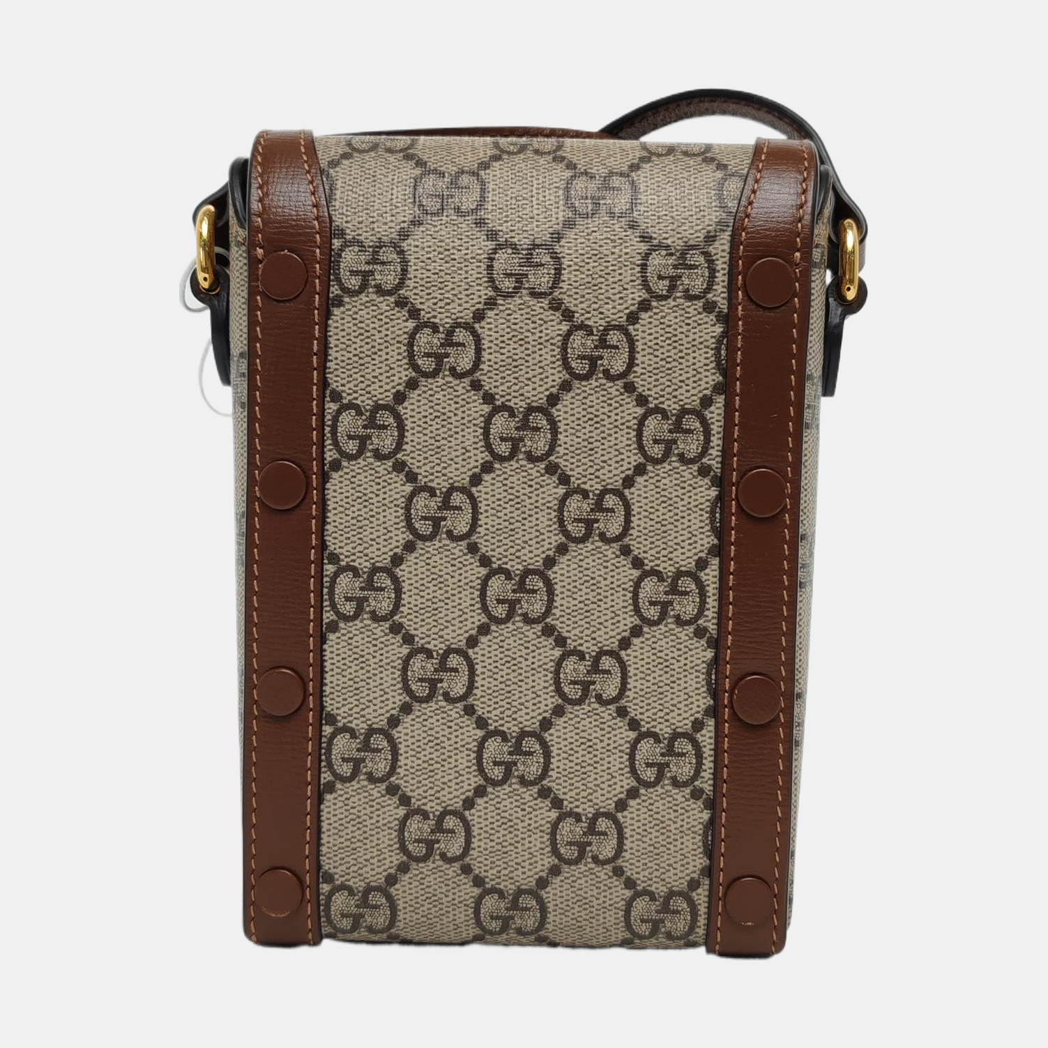 Authenticated pre-owned  Horsebit 1955 Mini Coated Canvas Beige - Crossbody Bag at Looply
