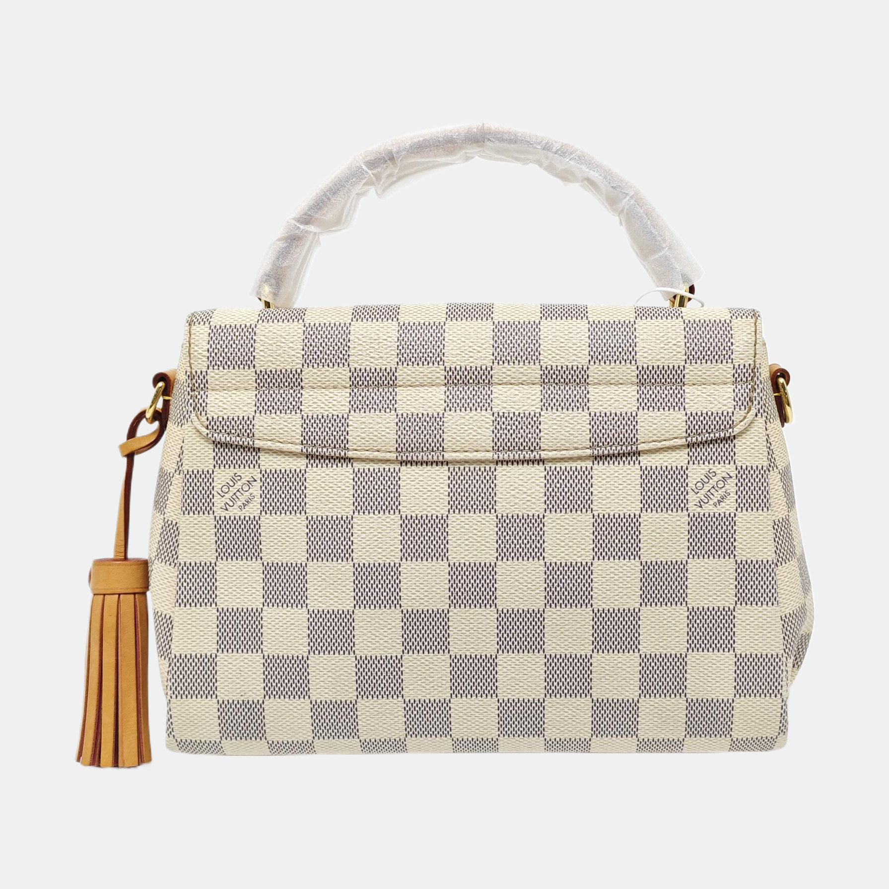 CROISETTE Damier Azur Coated Canvas White