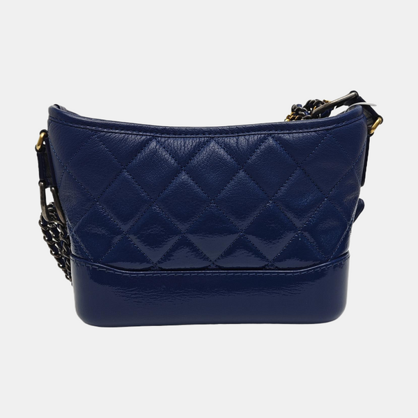 GABRIELLE Small Quilted Calfskin Blue