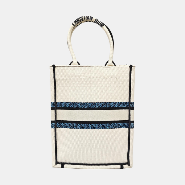 Book Tote Fabric Blue