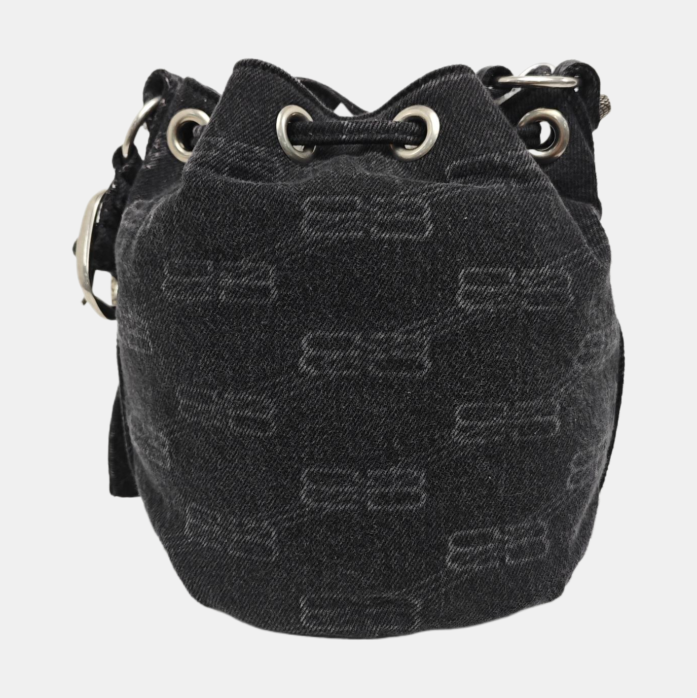 Fabric Bucket Bag Gray