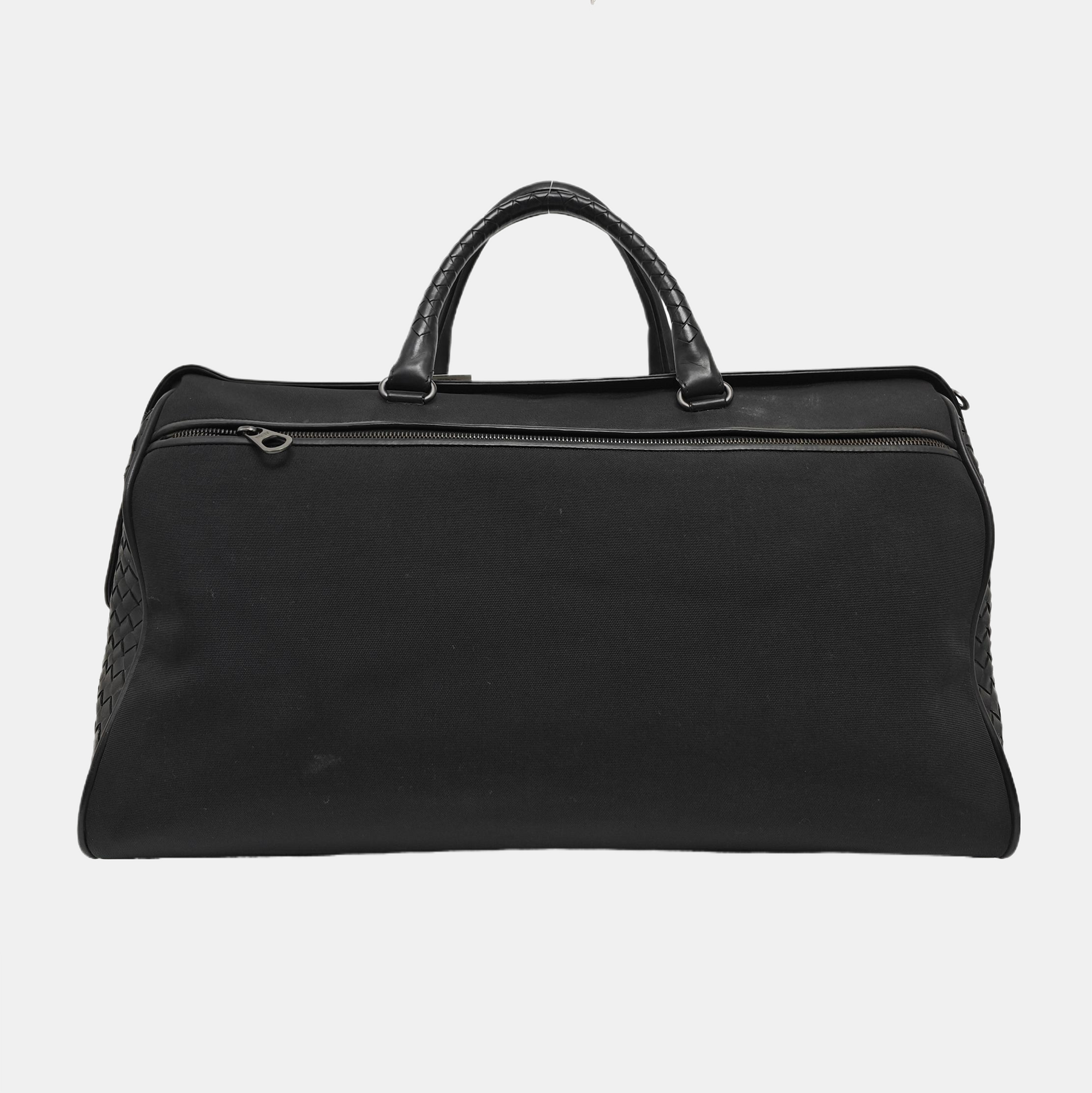 Fabric Top Handle Bag Black