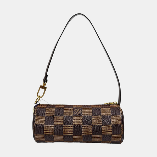 PAPILLON Mini Damier Ebene Coated Canvas Brown