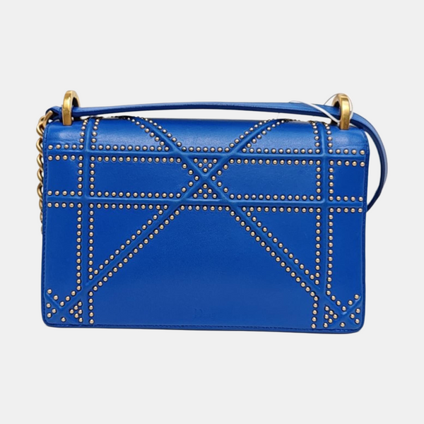 Diorama Small Cannage Calfskin Blue