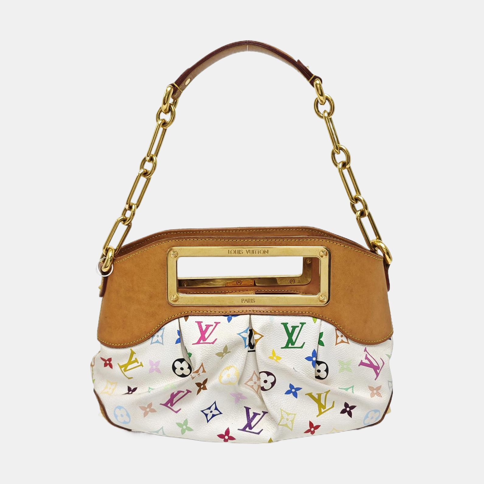 JUDY PM Monogram Coated Canvas White