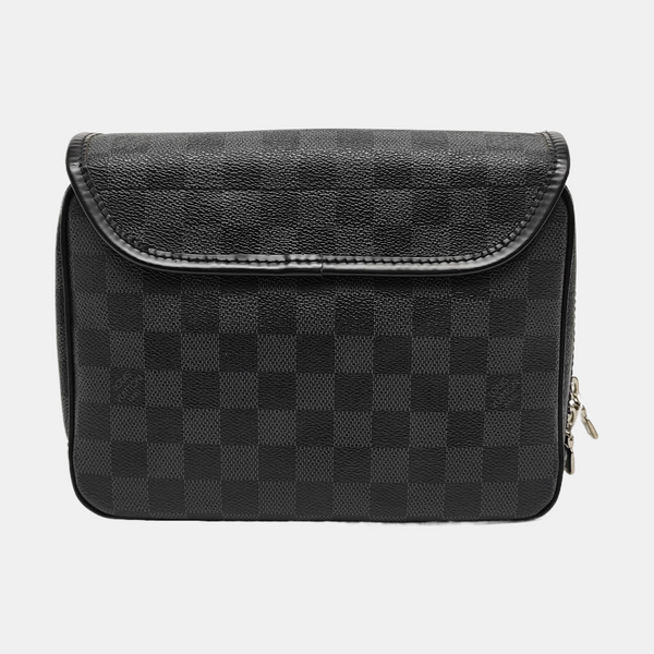 TOILETRY Damier Graphite Coated Canvas Gray