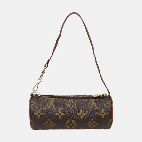 PAPILLON Mini Monogram Coated Canvas Brown