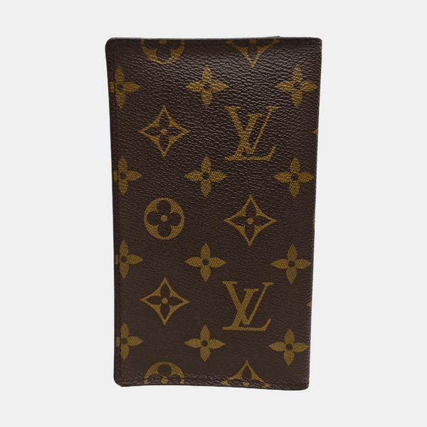 HINGE BRAZZA Monogram Coated Canvas Brown Wallet