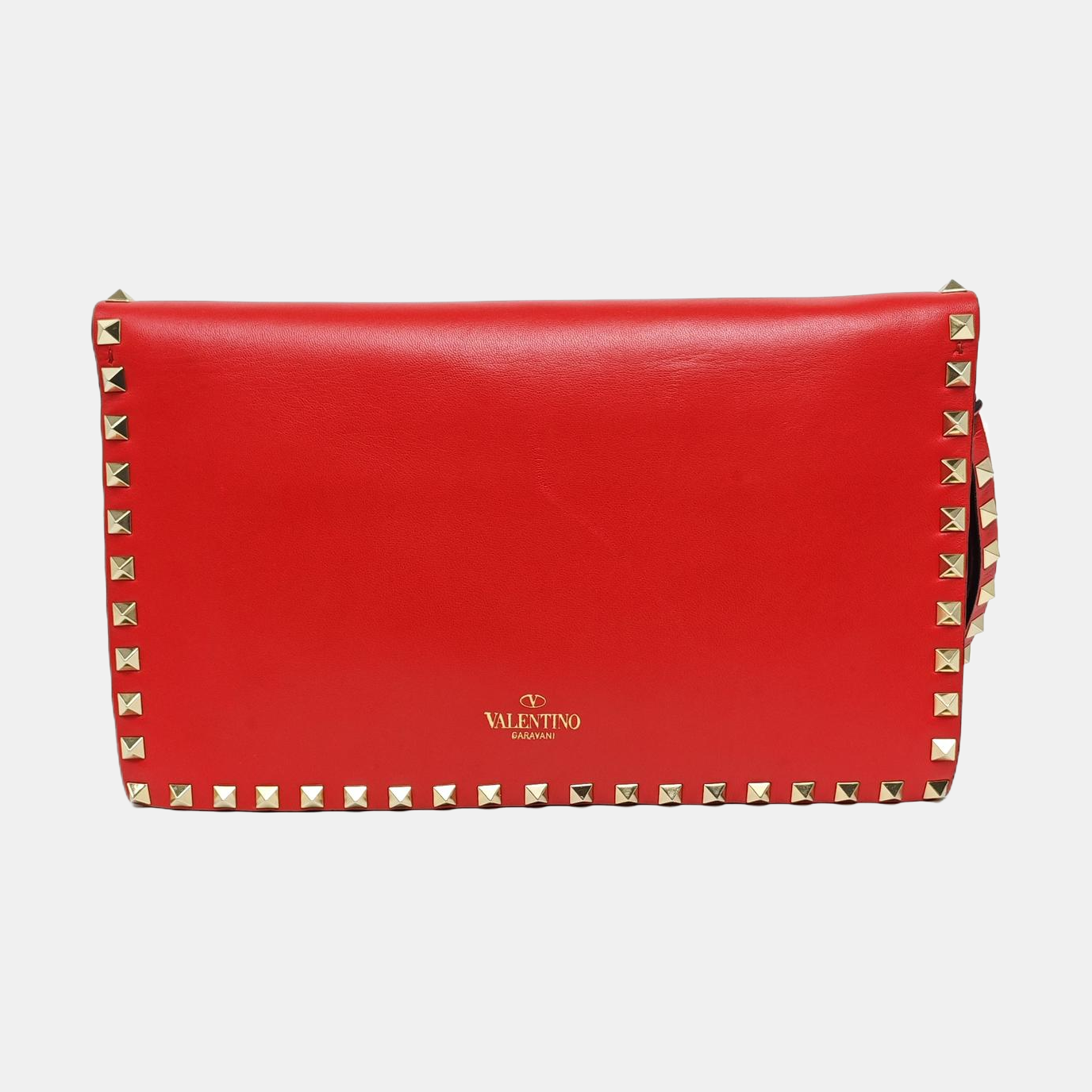 Authenticated pre-owned  Rockstud Lambskin Red - Clutch at Looply