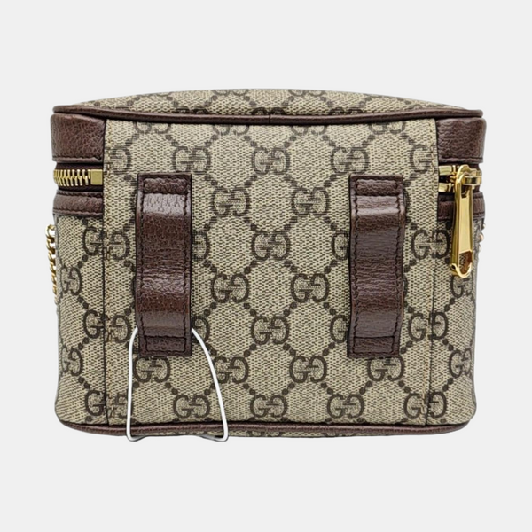 Coated Canvas Shoulder Bag Brown