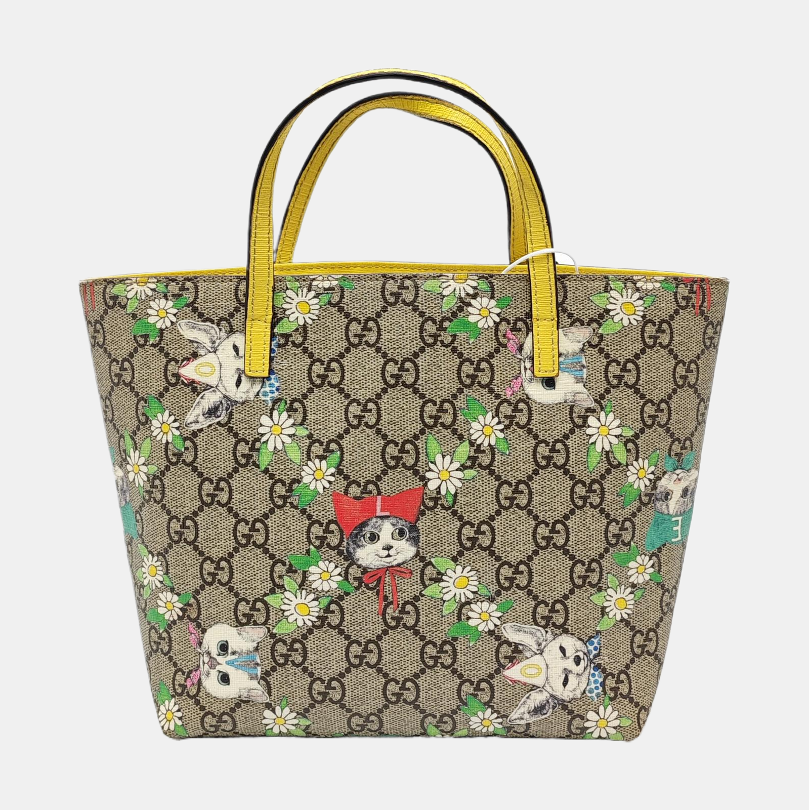 Coated Canvas Tote Bag Beige