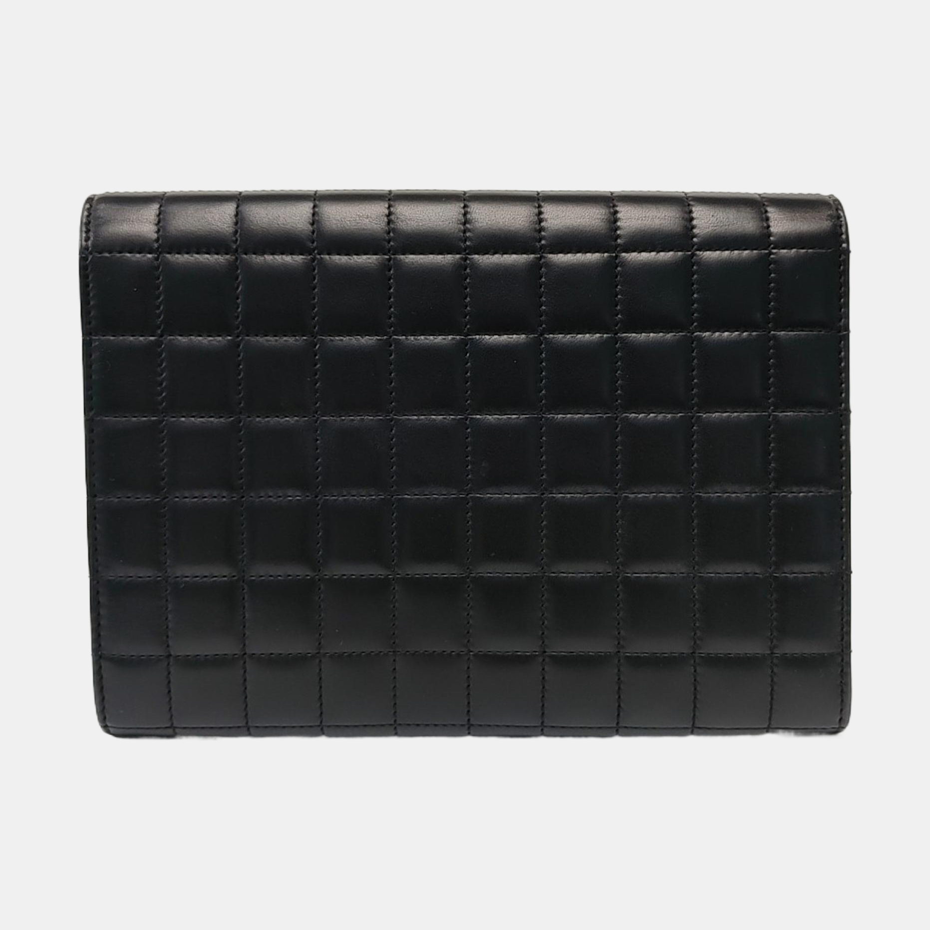 Quilted Lambskin Clutch Black