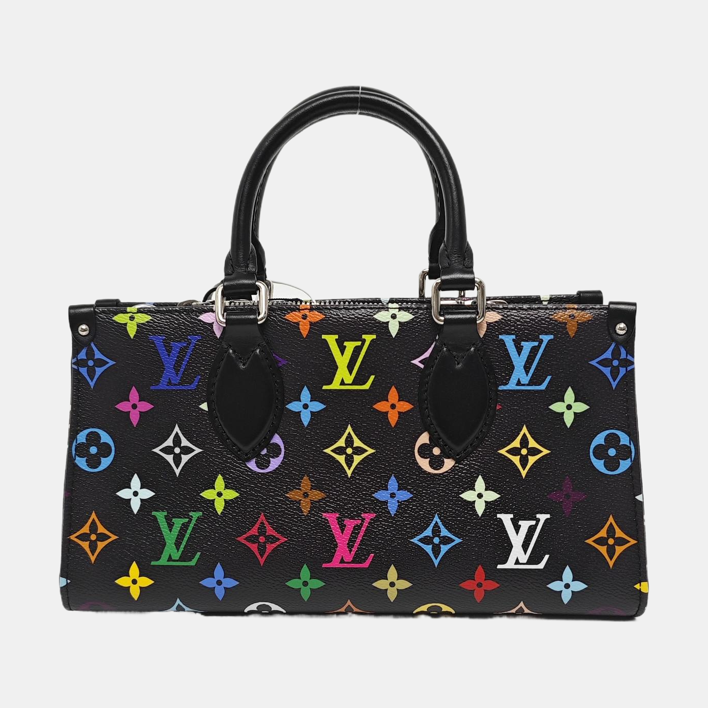 LV × TM ONTHEGO EAST WEST Chain Monogram Coated Canvas Black