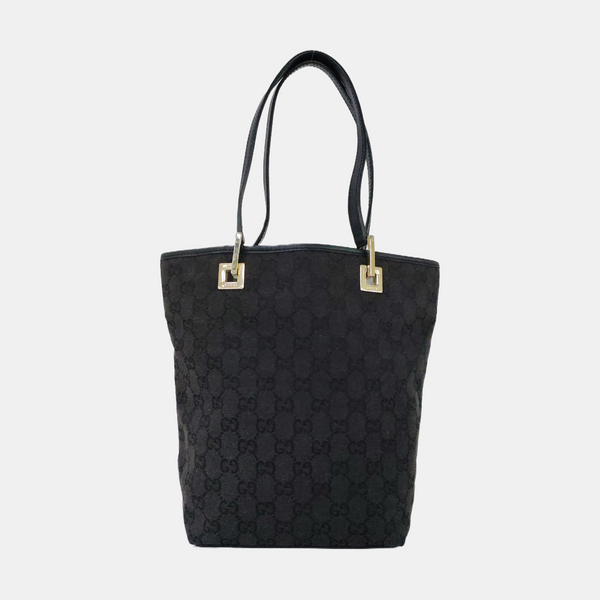 Monogram Canvas Tote Bag Black