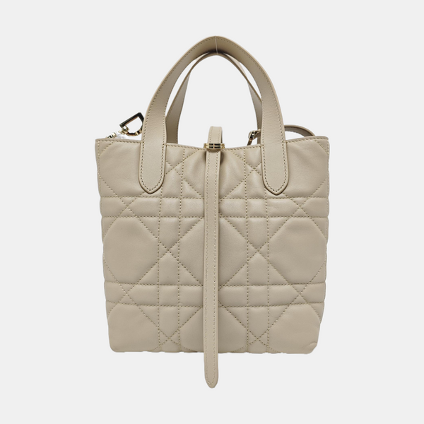 Toujours Small Cannage Calfskin Beige