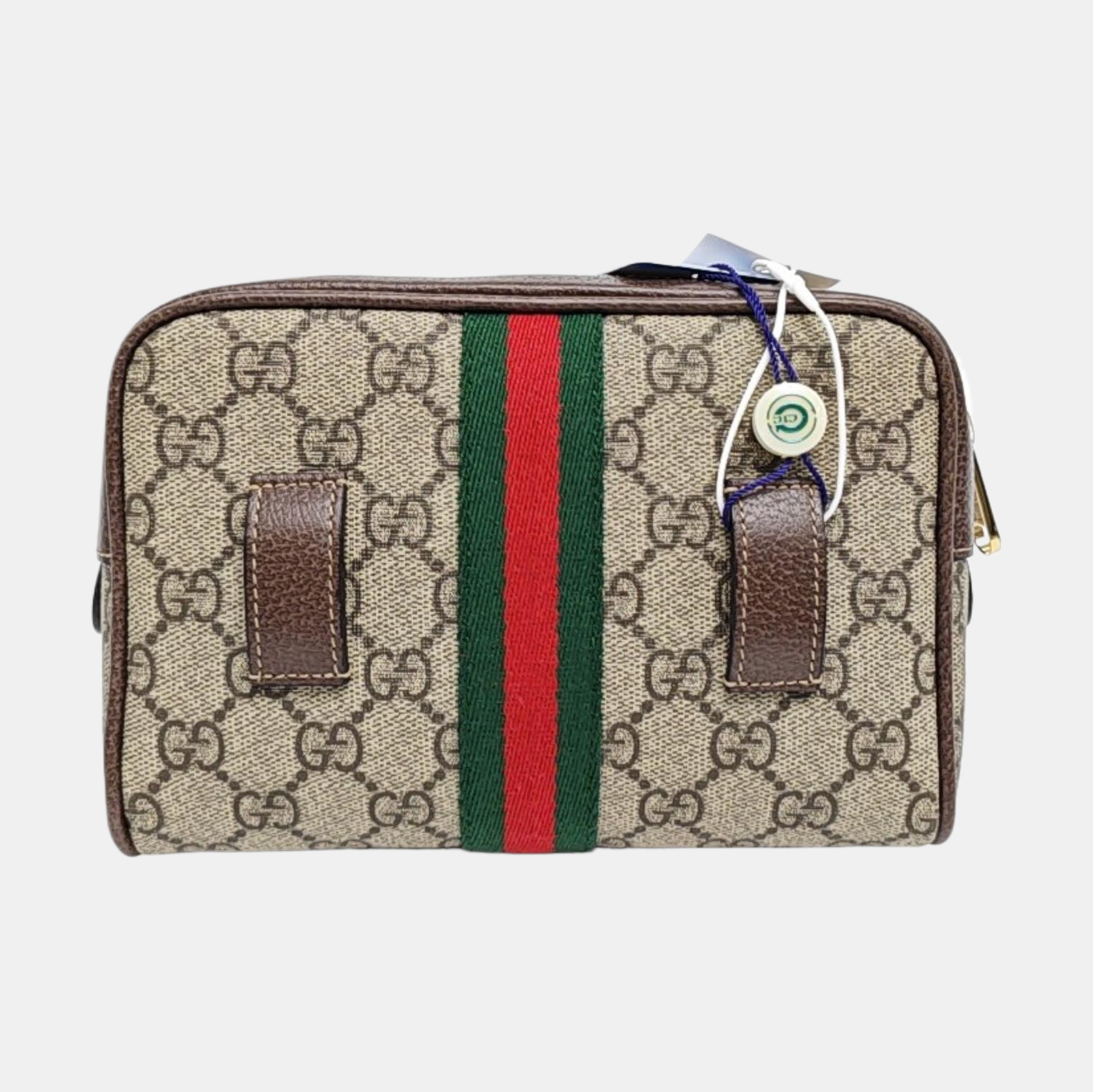 Ophidia Small Monogram Coated Canvas Beige