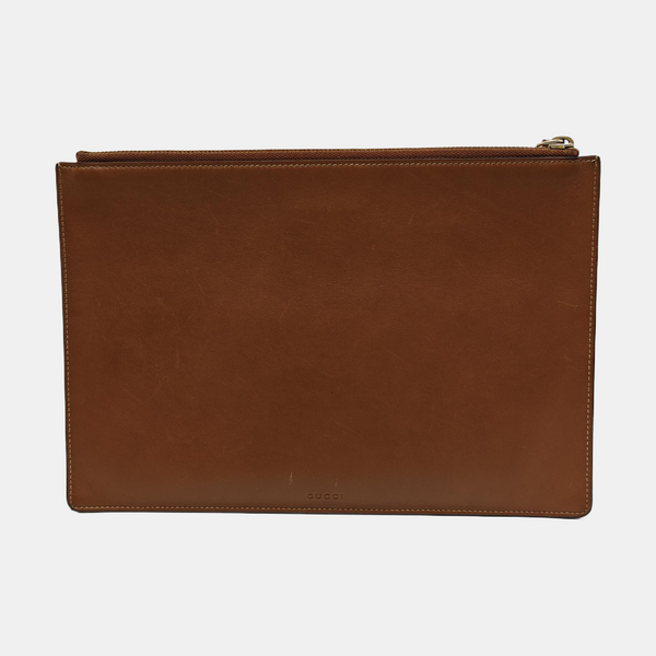 Coated Canvas Clutch Black