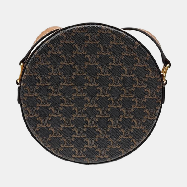 Coated Canvas Shoulder Bag Brown